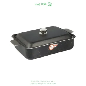 تابه فر مستطیل رویال دو رو گرانیت مدل فونیکس سایز 37×28 درب فلزی