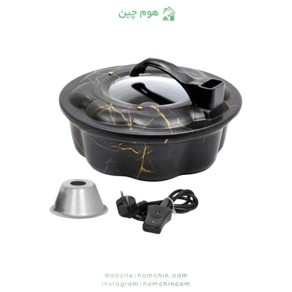 کیک پز سه کاره برقی رویال دو رو ماربل طرح گل