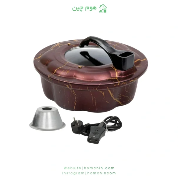 کیک پز سه کاره برقی رویال دو رو ماربل طرح گل