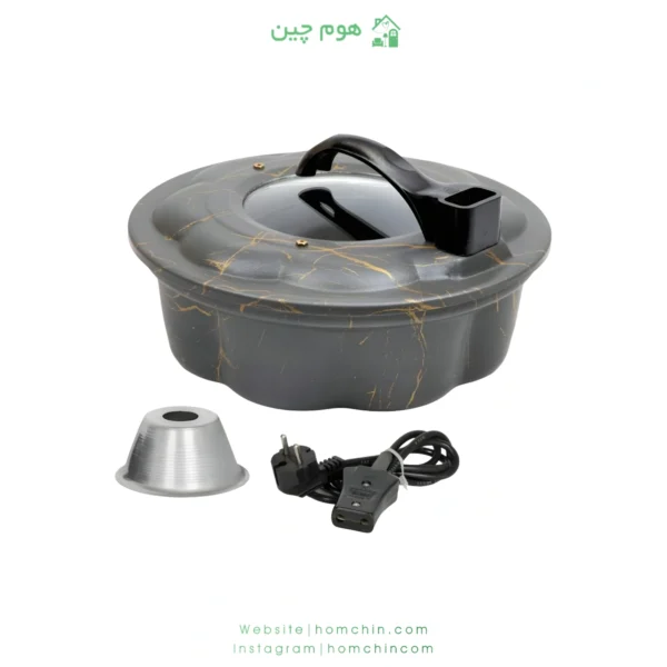 کیک پز سه کاره برقی رویال دو رو ماربل طرح گل